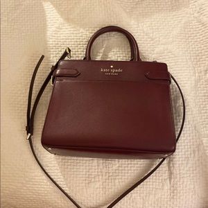 Kate Spade Staci Satchel - Small/Mini -  Burgundy/Cherrywood